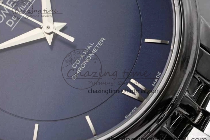 0716 De Ville SS DIWF 1:1 Best Edition Deep Blue Dial SS Markers on SS Bracelet MIYOTA TravelReady 7849